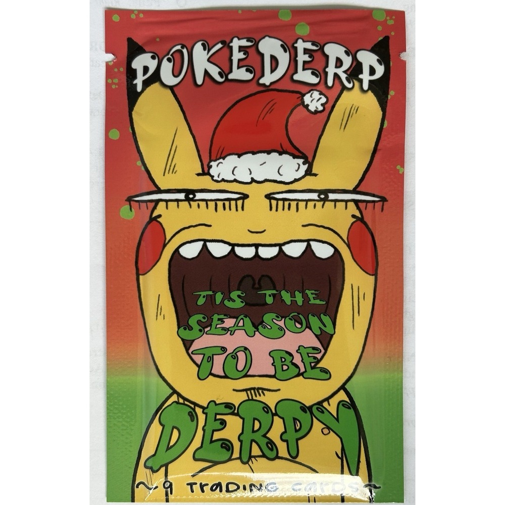 New Sealed Pack of PokeDerp Derpy Christmas by: J Willy Guy Hard To Find
